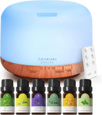 Premium Aromatherapy Diffuser Kit – 500ML with 6 Essential Oils