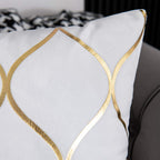DEZENE 12x20 Inch Gold Velvet Throw Pillow Covers: 2 Pack Rectangular Decorative Pillow Cases for Bedroom Sofa Couch Living Room, Black