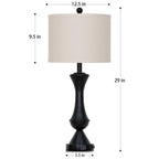 29" Gold Modern Table Lamps Set of 2, 3-Way Dimmable Touch Lamps for Nightstand with USB A+C & Outlets,Brass Lamps for Living Room, Bedroom, Nightstand, Entryway(2 Bulbs Included)
