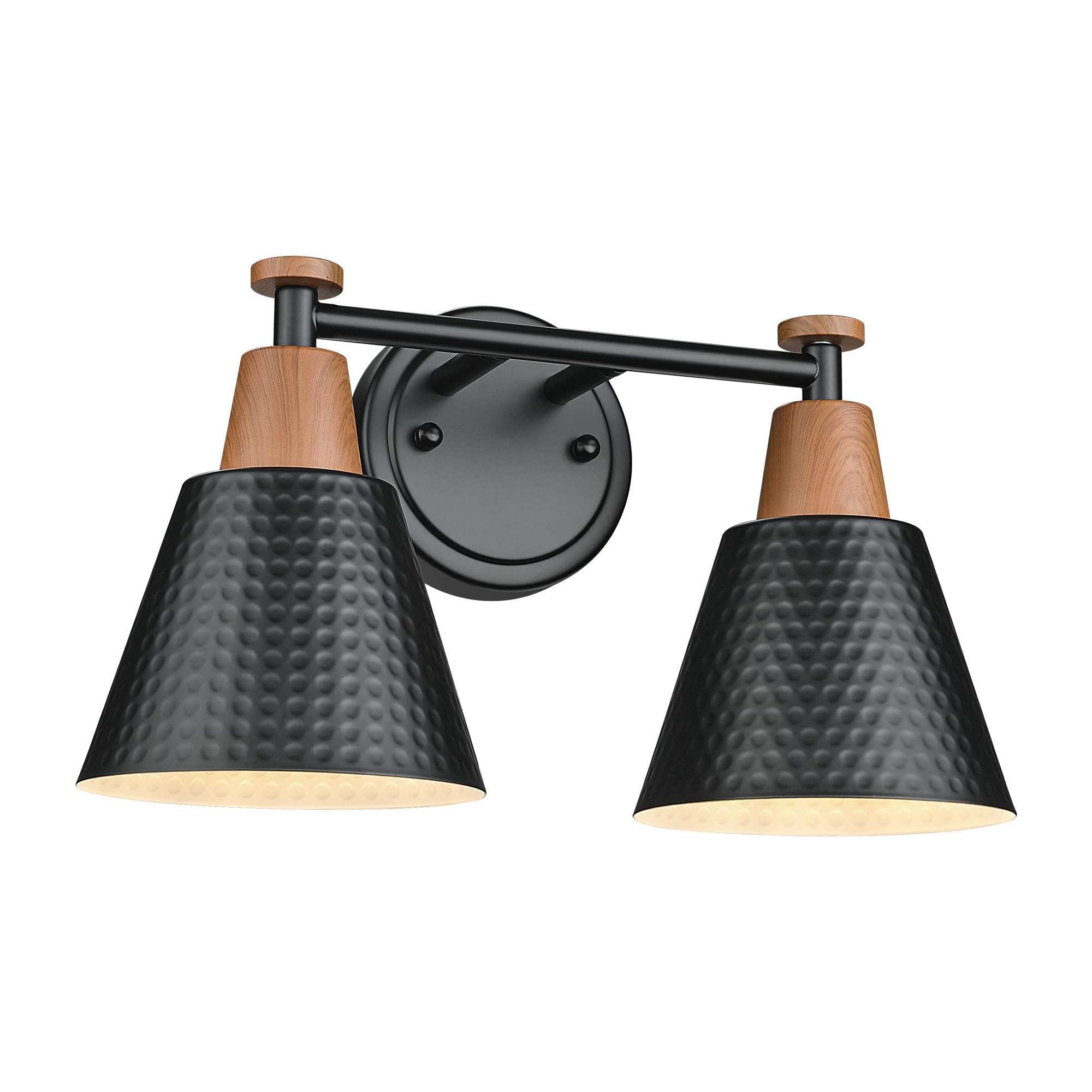 FEMILA 1-Light Vintage Wall Sconces, Antique Brass Industrial Sconces Wall Lighting, Single Bathroom Vanity Light Fixtures Wall Mount Lamp, Hammered Metal Shade,4FG59B BG
