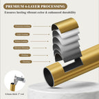 Oneach Heavy Duty Curtain Rods for Windows 72 to 144 Inch, 1 Inch Brass Gold Curtain Rod, Adjustable Length Rod with Metal Finials, Modern Decorative for Bedroom Kitchen Living Room (16 to 150 Inch)
