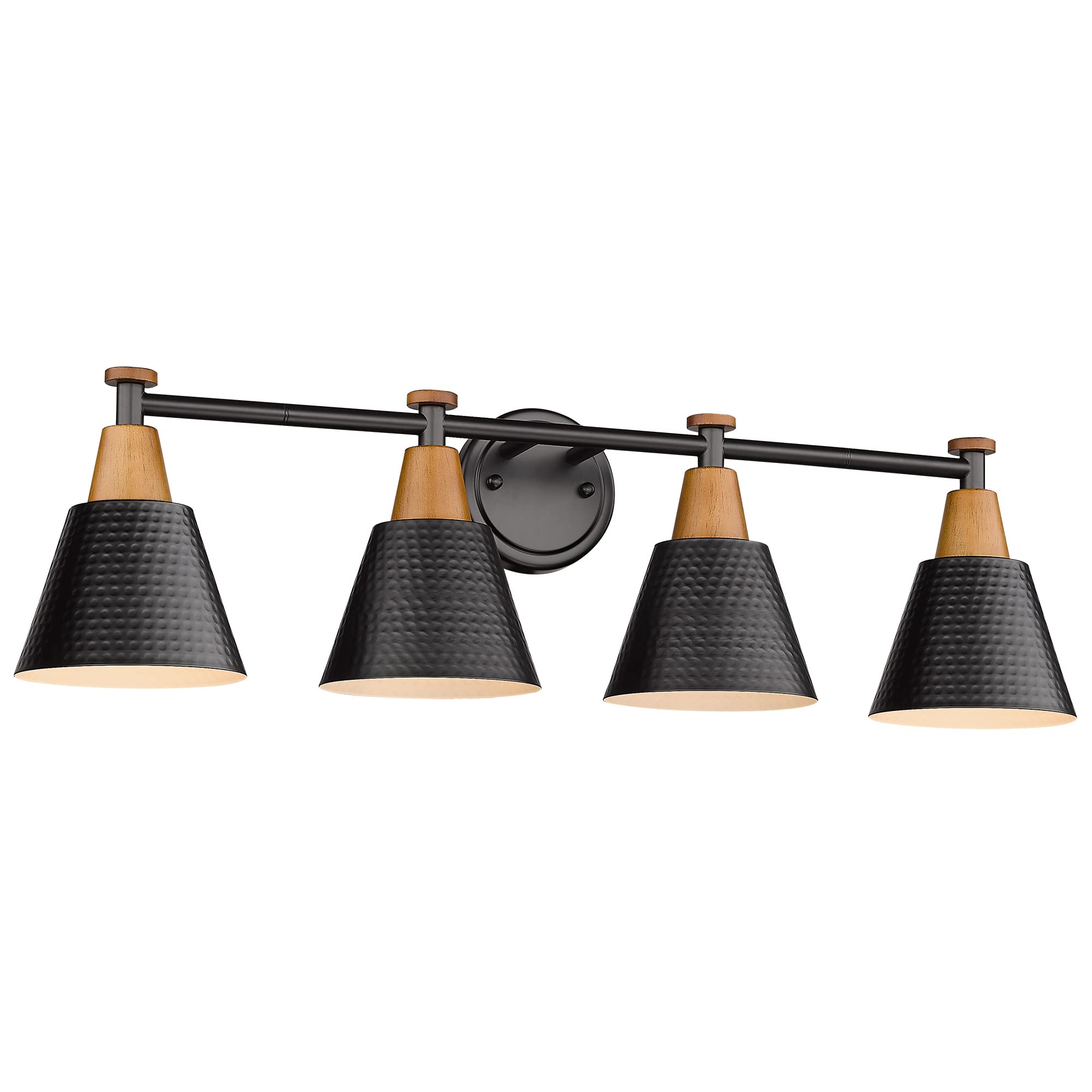 FEMILA 1-Light Vintage Wall Sconces, Antique Brass Industrial Sconces Wall Lighting, Single Bathroom Vanity Light Fixtures Wall Mount Lamp, Hammered Metal Shade,4FG59B BG