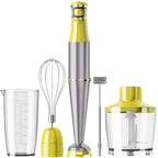 Turelar Immersion Blender Handheld Corded Hand Blenders Set 1100W, Trigger Variable Speed 5 in 1 Stick Emulsifier with Chopper, Whisk and Frother for Soup, Baby Food and Smoothies, Navy Blue