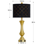 29" Gold Modern Table Lamps Set of 2, 3-Way Dimmable Touch Lamps for Nightstand with USB A+C & Outlets,Brass Lamps for Living Room, Bedroom, Nightstand, Entryway(2 Bulbs Included)