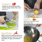 Kitchen Utensil Set-Silicone Cooking Utensils-33 Kitchen Gadgets & Spoons for Nonstick Cookware-Silicone and Stainless Steel Spatula Set-Best Kitchen Tools, Useful Pots (Khaki)
