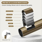 Oneach Heavy Duty Curtain Rods for Windows 72 to 144 Inch, 1 Inch Brass Gold Curtain Rod, Adjustable Length Rod with Metal Finials, Modern Decorative for Bedroom Kitchen Living Room (16 to 150 Inch)