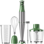 Turelar Immersion Blender Handheld Corded Hand Blenders Set 1100W, Trigger Variable Speed 5 in 1 Stick Emulsifier with Chopper, Whisk and Frother for Soup, Baby Food and Smoothies, Navy Blue