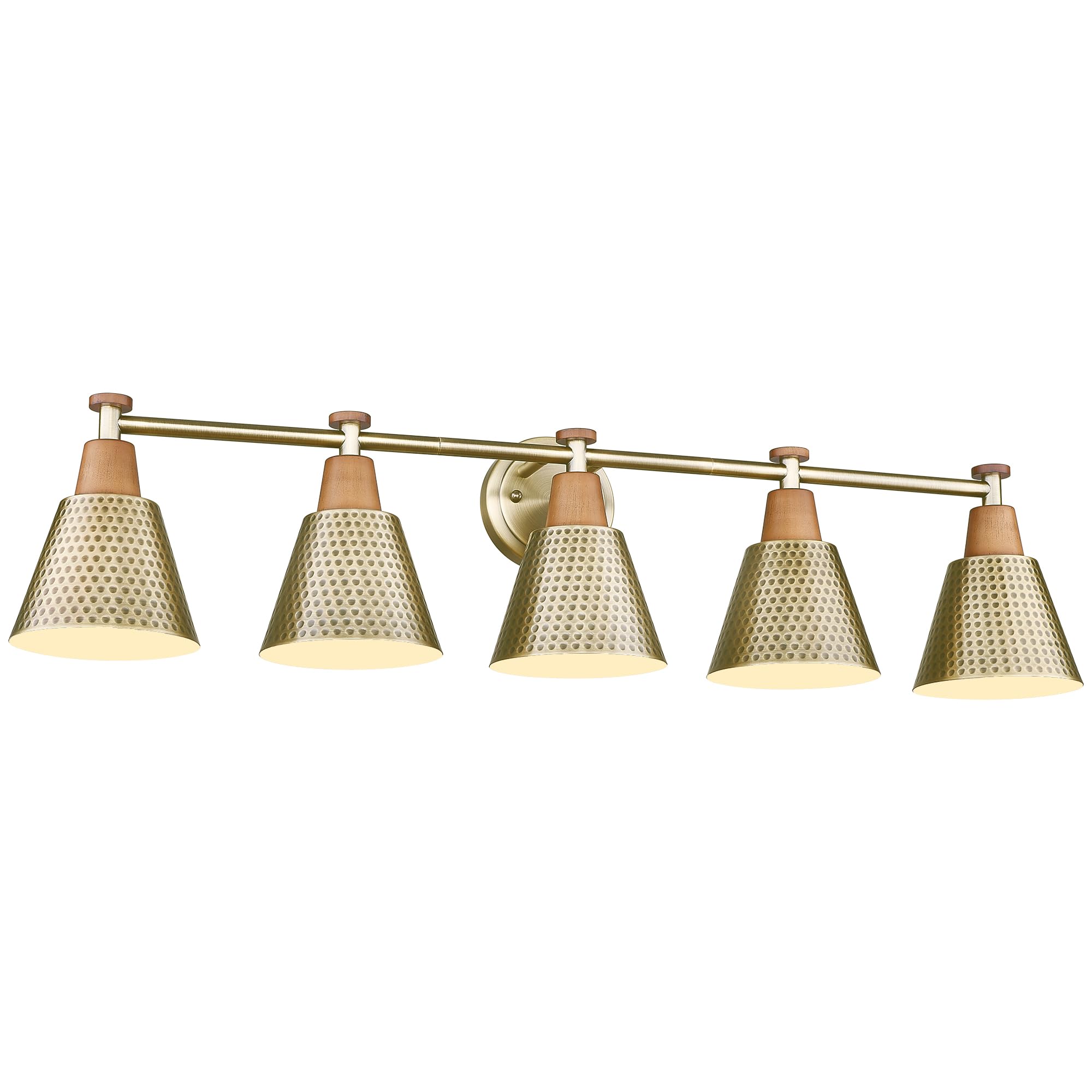 FEMILA 1-Light Vintage Wall Sconces, Antique Brass Industrial Sconces Wall Lighting, Single Bathroom Vanity Light Fixtures Wall Mount Lamp, Hammered Metal Shade,4FG59B BG