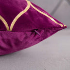 DEZENE 12x20 Inch Gold Velvet Throw Pillow Covers: 2 Pack Rectangular Decorative Pillow Cases for Bedroom Sofa Couch Living Room, Black