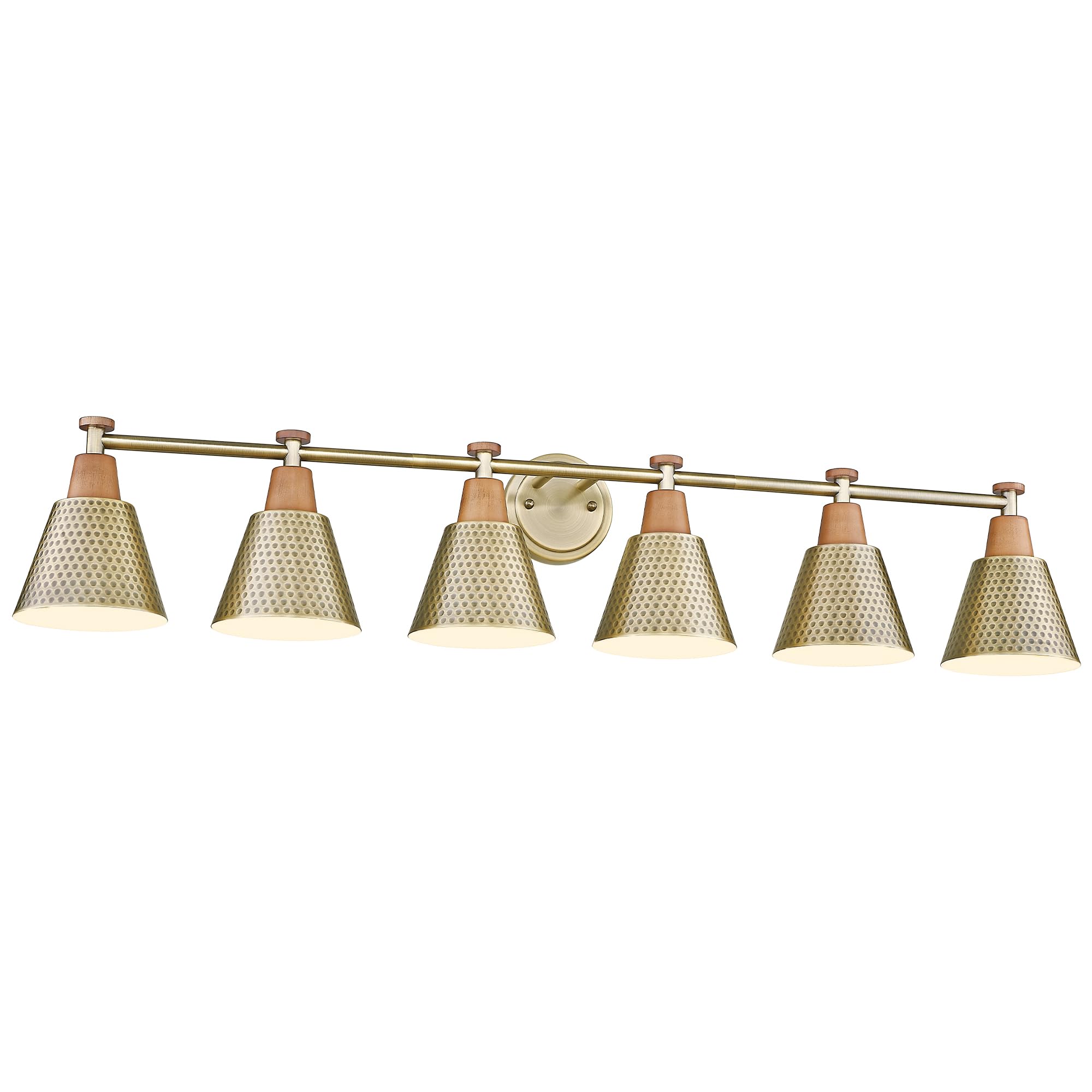 FEMILA 1-Light Vintage Wall Sconces, Antique Brass Industrial Sconces Wall Lighting, Single Bathroom Vanity Light Fixtures Wall Mount Lamp, Hammered Metal Shade,4FG59B BG