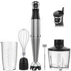 Turelar Immersion Blender Handheld Corded Hand Blenders Set 1100W, Trigger Variable Speed 5 in 1 Stick Emulsifier with Chopper, Whisk and Frother for Soup, Baby Food and Smoothies, Navy Blue