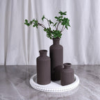 Blue Ceramic Vase Set - 3 Blue Small Vases, Farmhouse Country Flower Vase Home Decor, Living Room Decoration, Table Decoration, Fireplace Decor, and Entrance Decorations Centerpieces