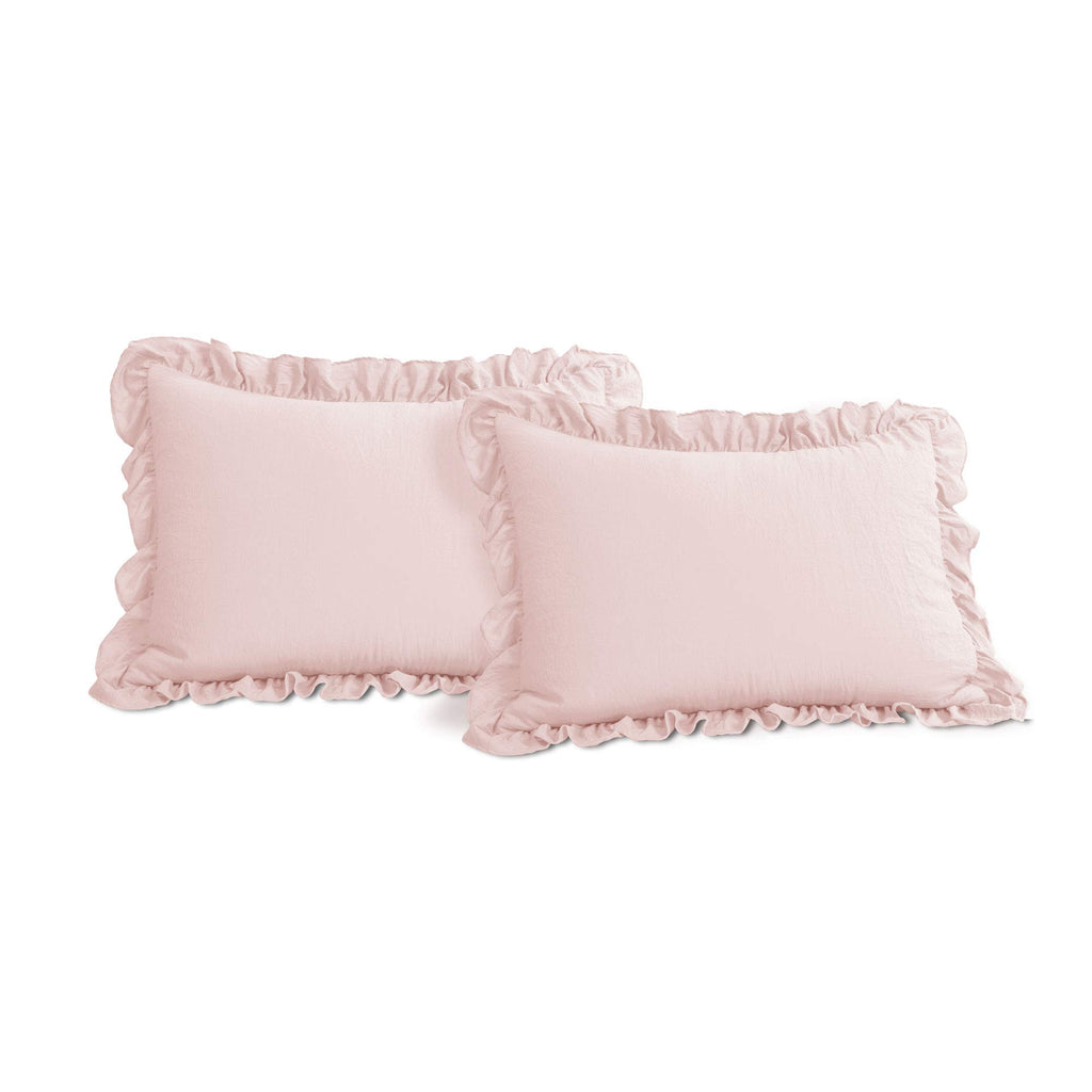 Lush Decor Reyna Ruffle Comforter Set - 3 Piece Cozy Ruffled Bedding Set - Timeless Elegance and Comfort for Bedroom - King, Gray