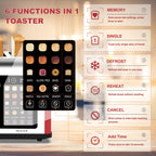 4 Slice Toaster Touch Screen, Stainless Steel Toasters Digital Timer, Dual Control Panel Toasters, 8 Shade Settings 6 Bread Types for Bagel, Cancel, Defrost 1650W