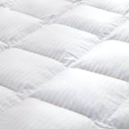 Luxurious White Solid Heavy Weight, Palatial King Size Goose Feathers Down Comforter for Winter Weather, 120 X 98 inches, Premium Baffle Box, 100% Egyptian Cotton Cover, 95 oz. Fill Weight