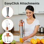 Turelar Immersion Blender Handheld Corded Hand Blenders Set 1100W, Trigger Variable Speed 5 in 1 Stick Emulsifier with Chopper, Whisk and Frother for Soup, Baby Food and Smoothies, Navy Blue