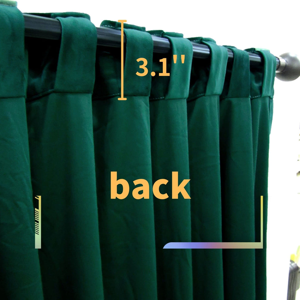 Emerald Green Velvet Curtains 84 inches Long Luxury 80% Blackout Curtains for Bedroom Living Room,Thermal Insulated Super Soft Window Drapes Rod Pocket & Back Tab, 52" W x 84" L, 2 Panels