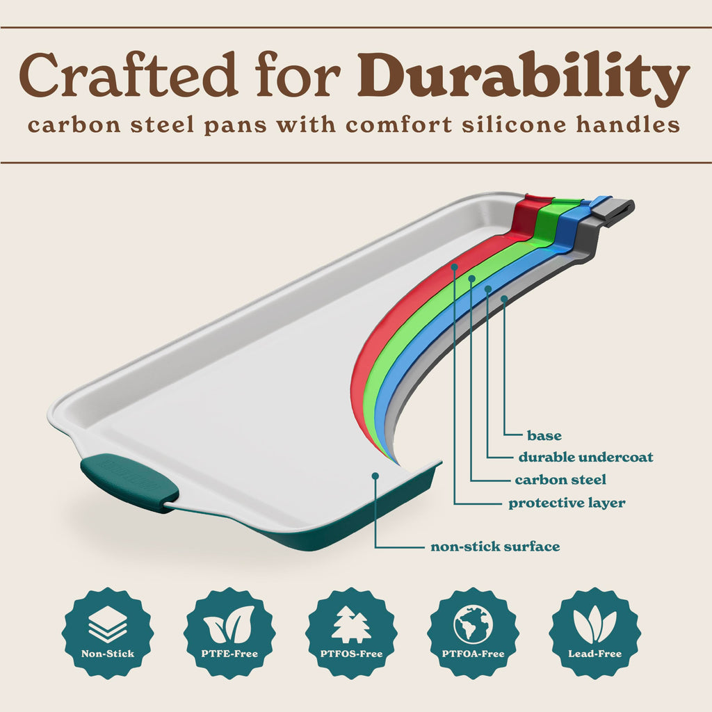 Country Kitchen Nonstick Stackable Bakeware Set - Durable, Easy Release Baking Set- 22 Pc. Includes Silicone Muffin Cups