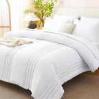 CozyLux Queen Size Comforter Sets - 7 Piece Bed in a Bag Olive Green Comforter Set with Sheets Luxury Bed Set All Seasons, Soft Bedding Set with Down Alternative Comforter, Sheets, Pillowcases & Shams