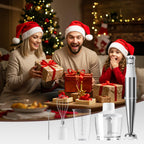 Turelar Immersion Blender Handheld Corded Hand Blenders Set 1100W, Trigger Variable Speed 5 in 1 Stick Emulsifier with Chopper, Whisk and Frother for Soup, Baby Food and Smoothies, Navy Blue