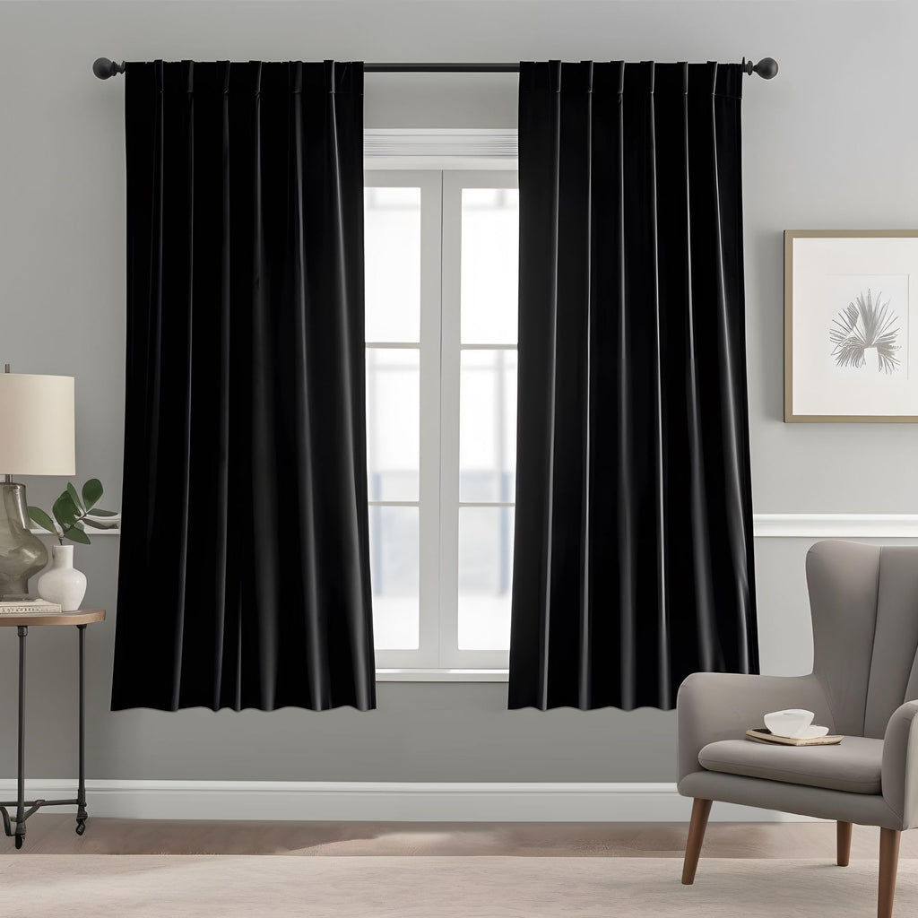 Emerald Green Velvet Curtains 84 inches Long Luxury 80% Blackout Curtains for Bedroom Living Room,Thermal Insulated Super Soft Window Drapes Rod Pocket & Back Tab, 52" W x 84" L, 2 Panels
