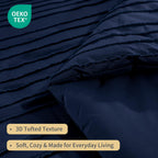 NEXHOME PRO Tufted Boho Comforter Set King, 8 Piece Bed in a Bag, Ultra Soft Brushed Microfiber All-in-One Bedding, Lightweight All Season Comforter, Machine Washable, Sage Green