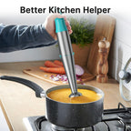 Turelar Immersion Blender Handheld Corded Hand Blenders Set 1100W, Trigger Variable Speed 5 in 1 Stick Emulsifier with Chopper, Whisk and Frother for Soup, Baby Food and Smoothies, Navy Blue
