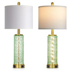 29" Gold Modern Table Lamps Set of 2, 3-Way Dimmable Touch Lamps for Nightstand with USB A+C & Outlets,Brass Lamps for Living Room, Bedroom, Nightstand, Entryway(2 Bulbs Included)