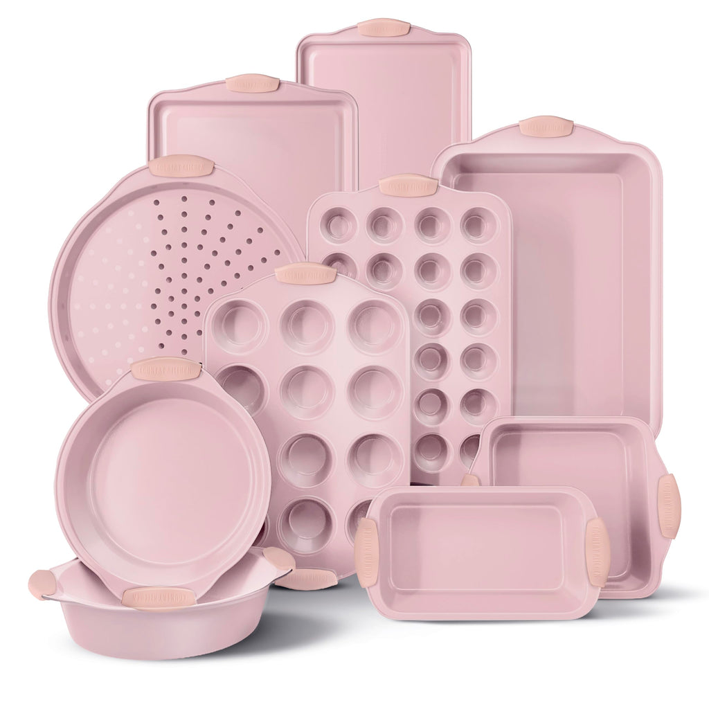 Country Kitchen Nonstick Stackable Bakeware Set - Durable, Easy Release Baking Set- 22 Pc. Includes Silicone Muffin Cups