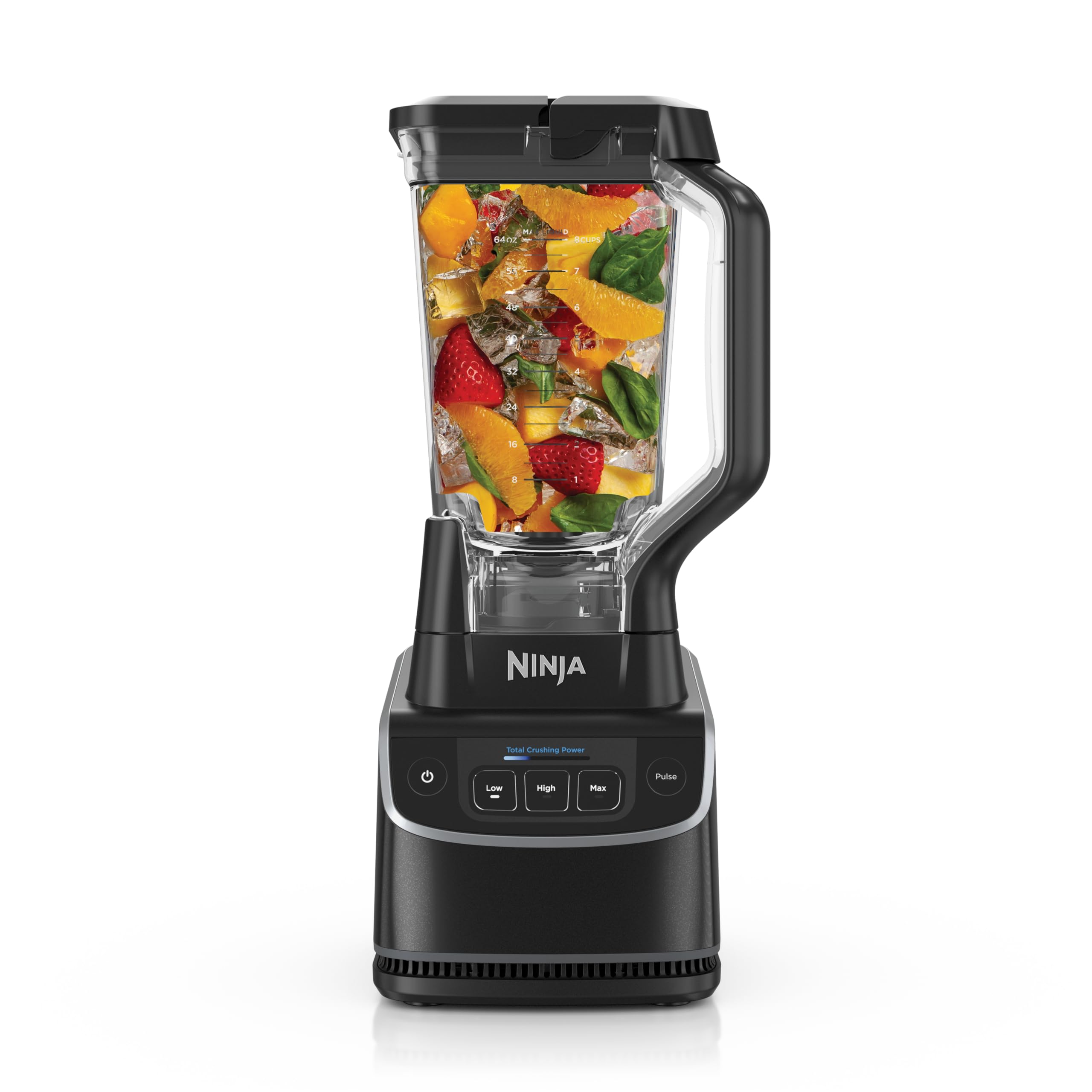 Ninja Professional Blender 2.0 | Smoothie Maker, Drink Mixer, Grinder, Ice Crusher | Total Crushing Technology, Auto-iQ Program, 1200W Power, XL 72-oz. Pitcher | Dark Grey | BR201AMZ