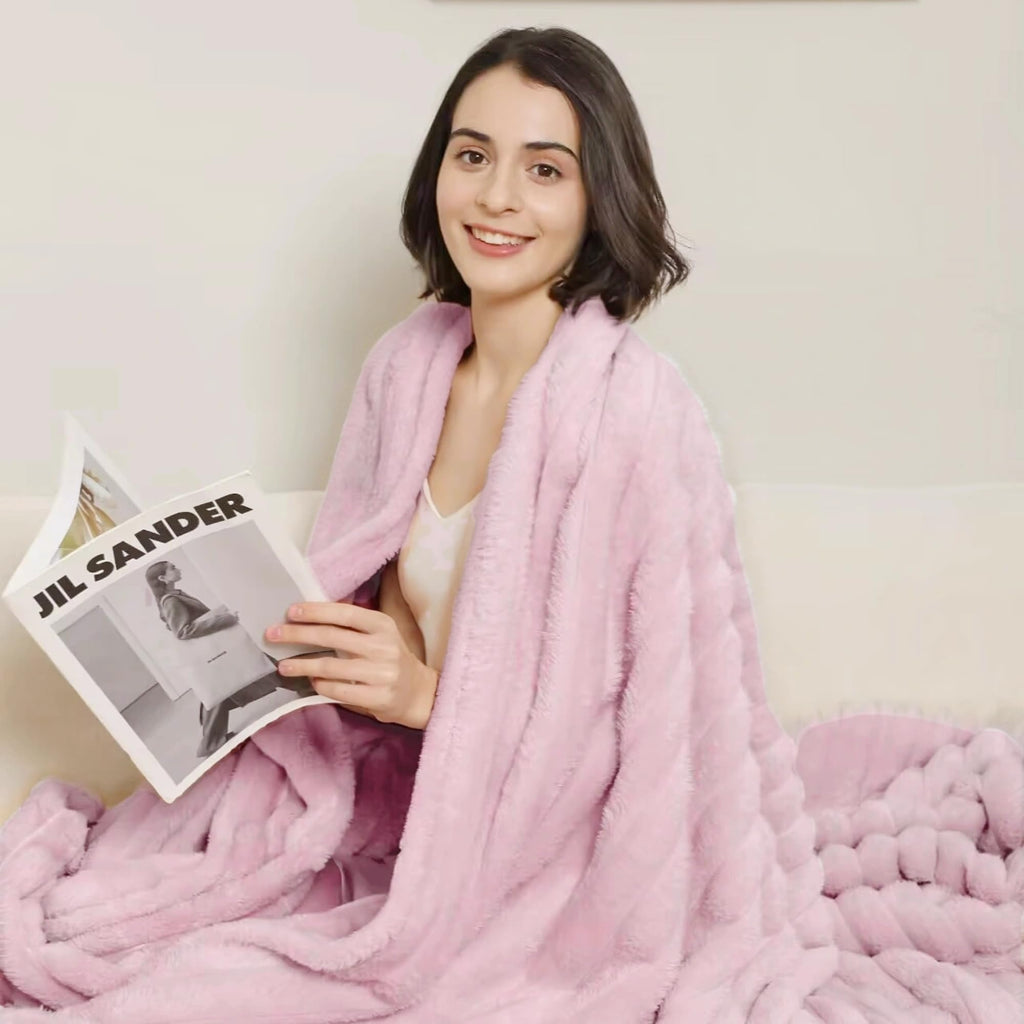 Aganear Fleece Throw Blanket - Cozy Soft Lightweight Fuzzy Throw Blanket for Women Portable Throw Blankets for Couch, Warm Present for Birthday, Christmas, Halloween, Housewarming(50"x60", Khaki)
