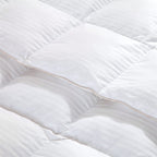 Luxurious White Solid Heavy Weight, Palatial King Size Goose Feathers Down Comforter for Winter Weather, 120 X 98 inches, Premium Baffle Box, 100% Egyptian Cotton Cover, 95 oz. Fill Weight