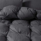 Luxurious White Solid Heavy Weight, Palatial King Size Goose Feathers Down Comforter for Winter Weather, 120 X 98 inches, Premium Baffle Box, 100% Egyptian Cotton Cover, 95 oz. Fill Weight