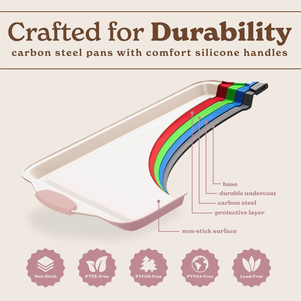 Country Kitchen Nonstick Stackable Bakeware Set - Durable, Easy Release Baking Set- 22 Pc. Includes Silicone Muffin Cups