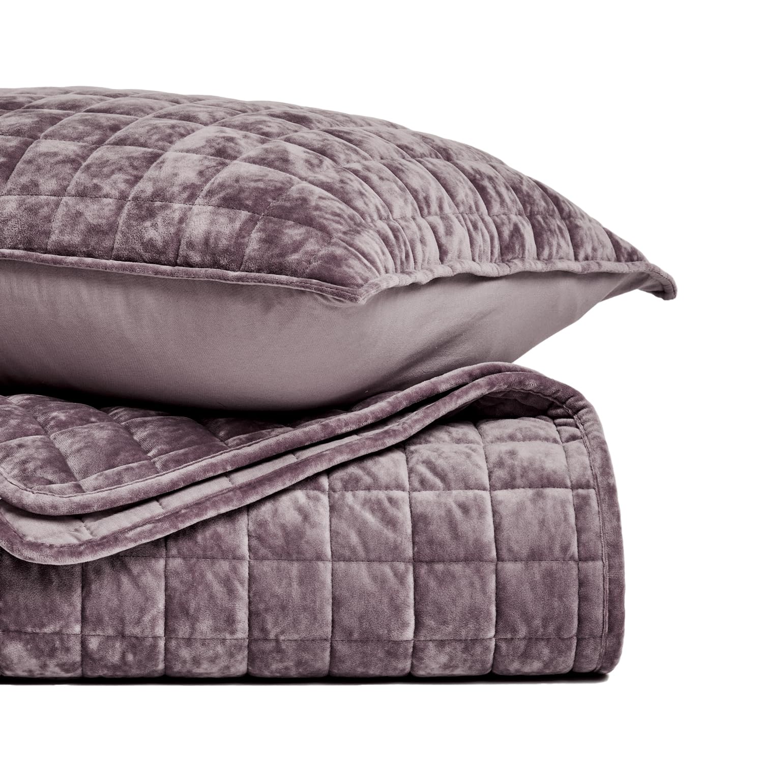 RECYCO Luxury Velvet Quilt Set King Size, Lightweight Velvet Comforter Set, Oversized Bedspread Coverlet Quilted Bedding Set, with 2 Matching Pillow Shams, for All Season, Navy Blue