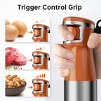 Turelar Immersion Blender Handheld Corded Hand Blenders Set 1100W, Trigger Variable Speed 5 in 1 Stick Emulsifier with Chopper, Whisk and Frother for Soup, Baby Food and Smoothies, Navy Blue