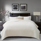 RECYCO Luxury Velvet Quilt Set King Size, Lightweight Velvet Comforter Set, Oversized Bedspread Coverlet Quilted Bedding Set, with 2 Matching Pillow Shams, for All Season, Navy Blue