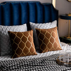 DEZENE 12x20 Inch Gold Velvet Throw Pillow Covers: 2 Pack Rectangular Decorative Pillow Cases for Bedroom Sofa Couch Living Room, Black