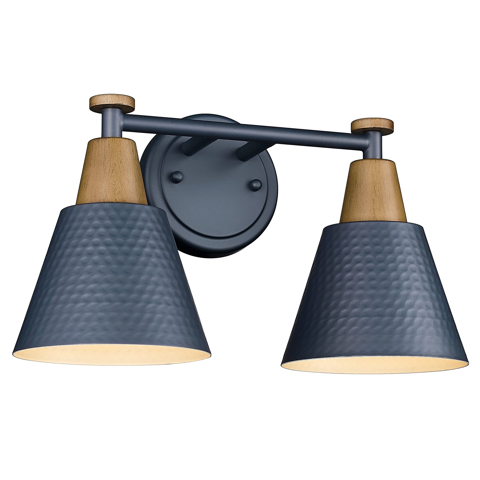 FEMILA 1-Light Vintage Wall Sconces, Antique Brass Industrial Sconces Wall Lighting, Single Bathroom Vanity Light Fixtures Wall Mount Lamp, Hammered Metal Shade,4FG59B BG