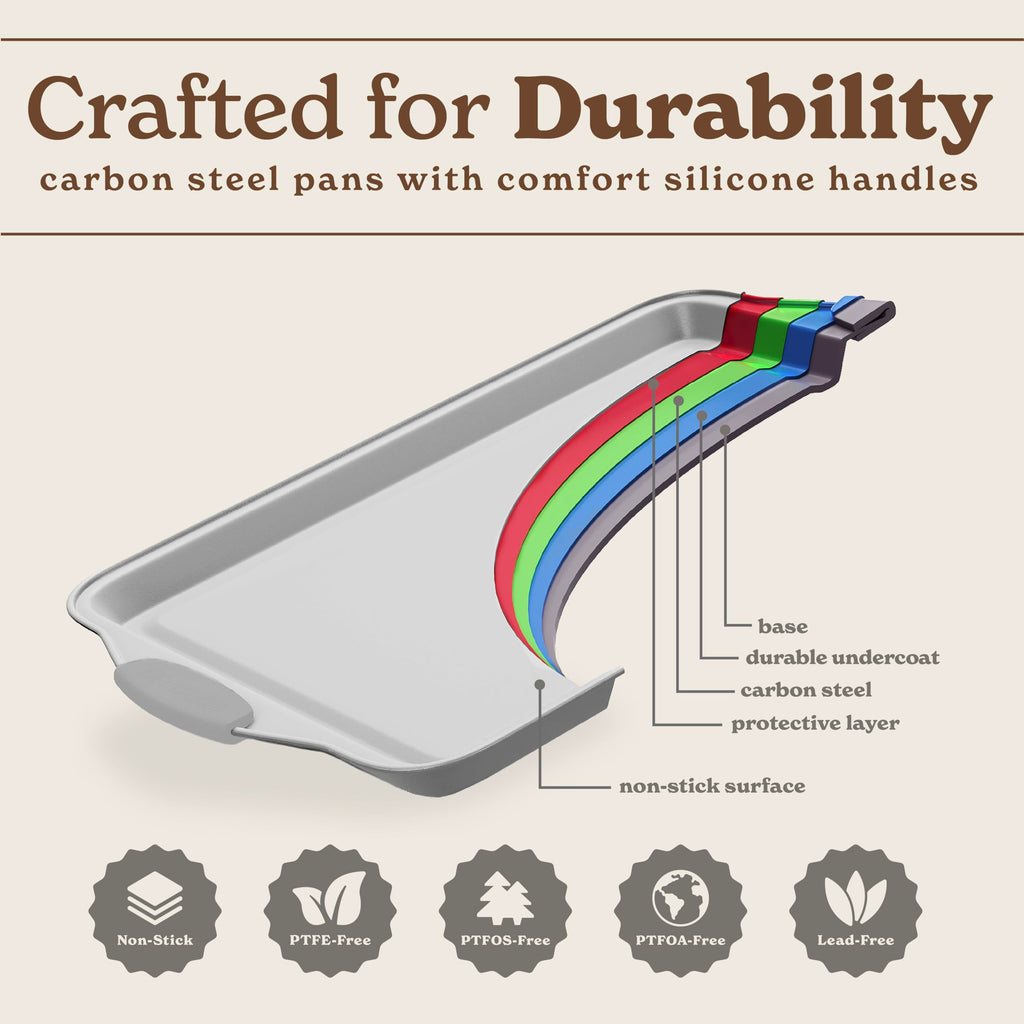 Country Kitchen Nonstick Stackable Bakeware Set - Durable, Easy Release Baking Set- 22 Pc. Includes Silicone Muffin Cups