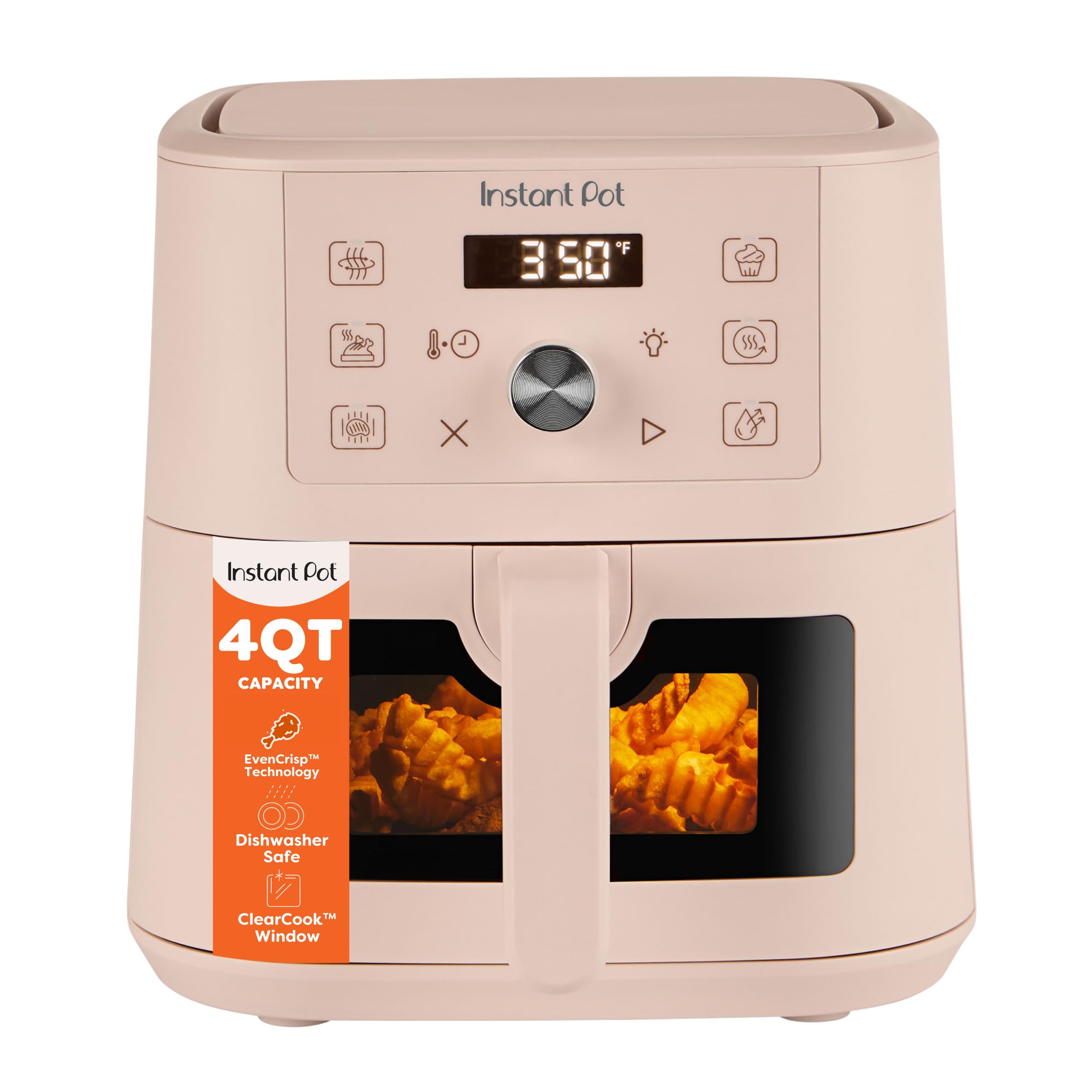 Instant Pot 6QT VORTEX Plus Air Fryer, 6-in-1, Air Fry, Broil, Dehydrate, Crisp, Roast, Reheat, Bake, Dishwasher-Safe Airfryer basket, from the Makers of Instant Pot, Stainless Steel