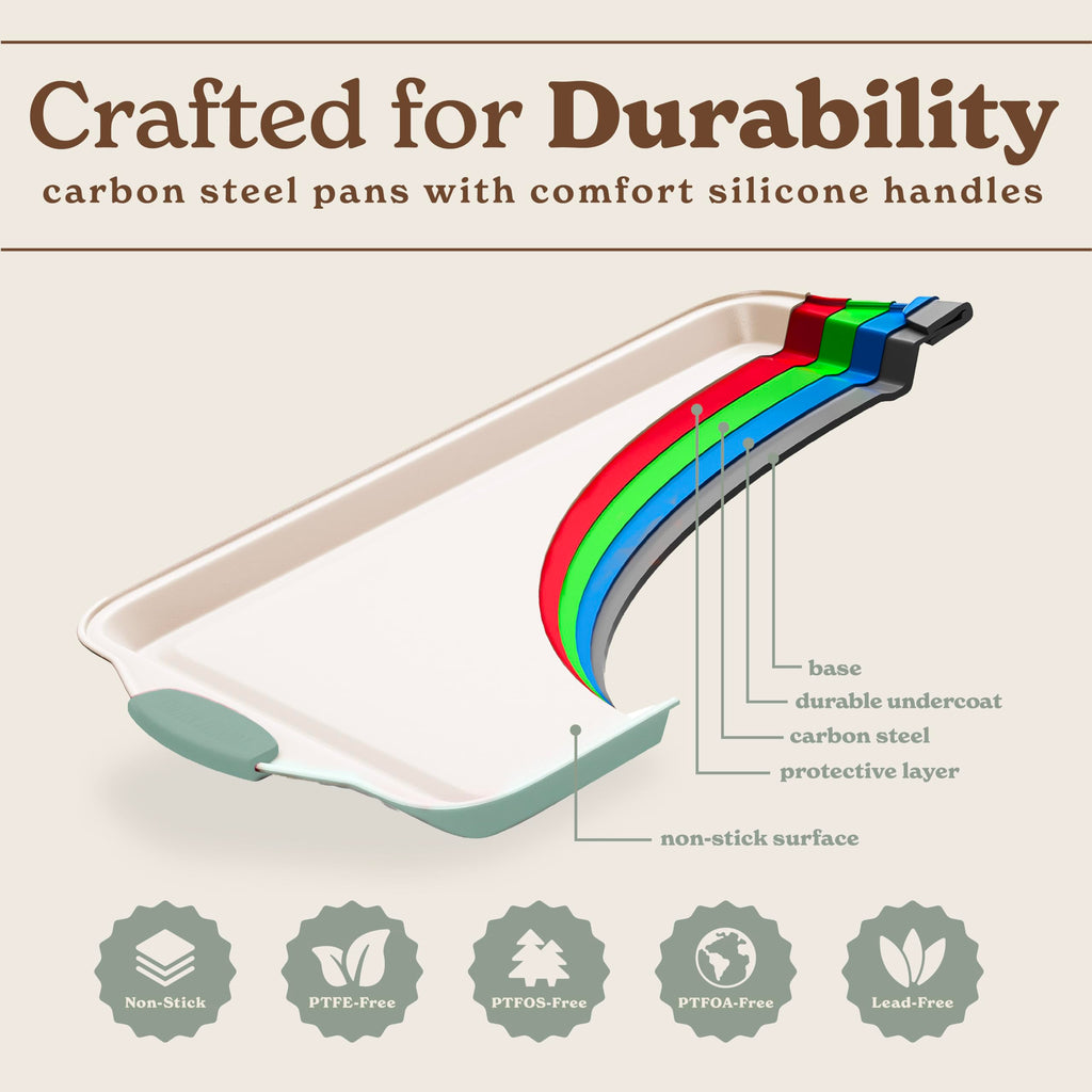 Country Kitchen Nonstick Stackable Bakeware Set - Durable, Easy Release Baking Set- 22 Pc. Includes Silicone Muffin Cups