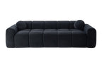 98.4-Inch Oversized Boneless Cloud Couches Deep Seat Foam Sofa Couch with 2 Round Toss Pillows, Luxury Corduroy Upholstered 3 Seat Tufted Loveseat, Cloud Sofa in a Box