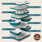 Country Kitchen Nonstick Stackable Bakeware Set - Durable, Easy Release Baking Set- 22 Pc. Includes Silicone Muffin Cups