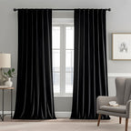 Emerald Green Velvet Curtains 84 inches Long Luxury 80% Blackout Curtains for Bedroom Living Room,Thermal Insulated Super Soft Window Drapes Rod Pocket & Back Tab, 52" W x 84" L, 2 Panels