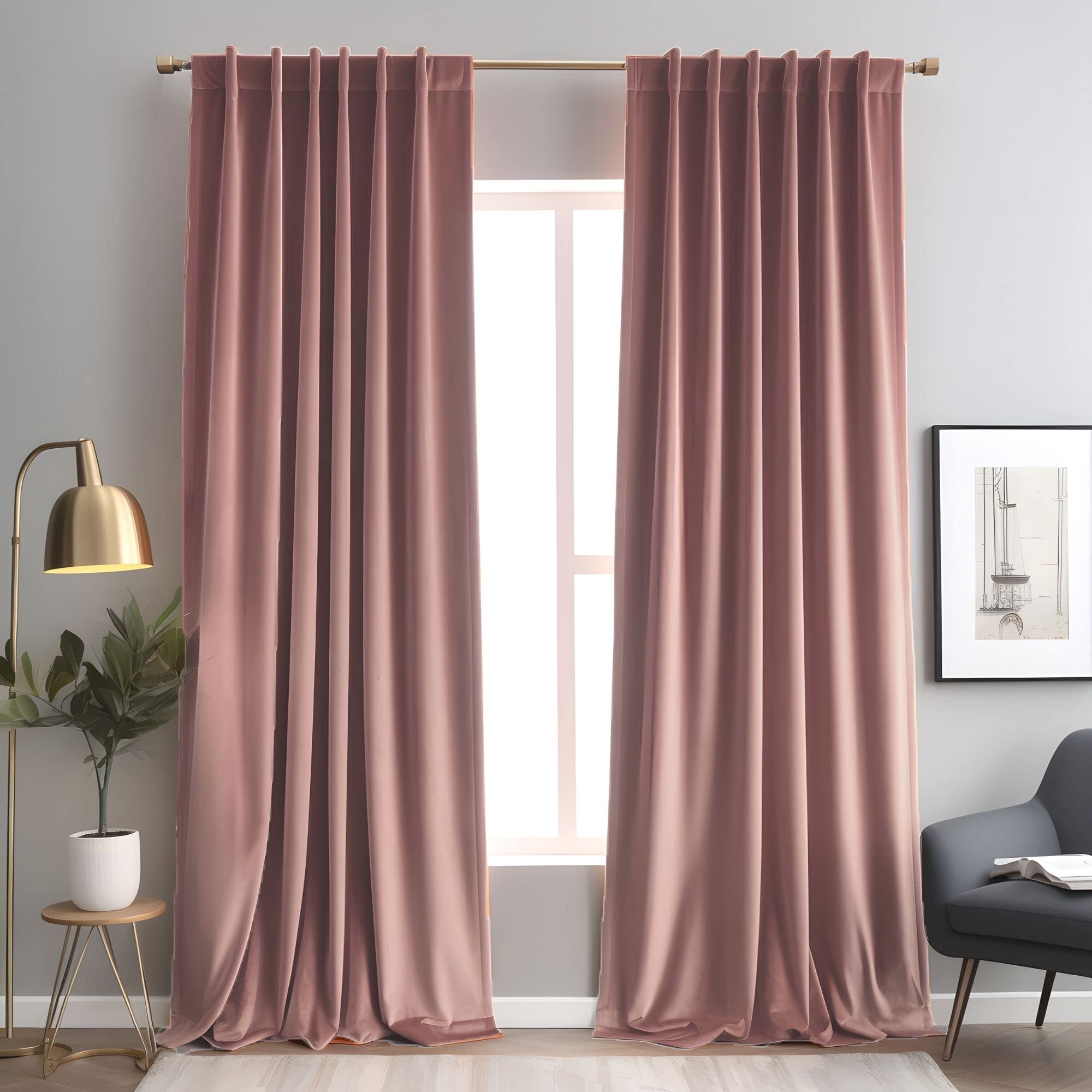 Emerald Green Velvet Curtains 84 inches Long Luxury 80% Blackout Curtains for Bedroom Living Room,Thermal Insulated Super Soft Window Drapes Rod Pocket & Back Tab, 52" W x 84" L, 2 Panels