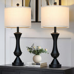 29" Gold Modern Table Lamps Set of 2, 3-Way Dimmable Touch Lamps for Nightstand with USB A+C & Outlets,Brass Lamps for Living Room, Bedroom, Nightstand, Entryway(2 Bulbs Included)