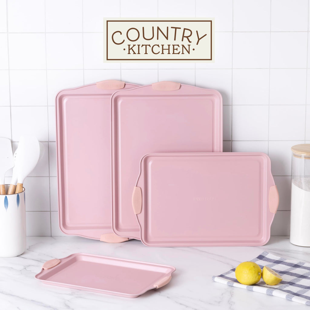 Country Kitchen Nonstick Stackable Bakeware Set - Durable, Easy Release Baking Set- 22 Pc. Includes Silicone Muffin Cups
