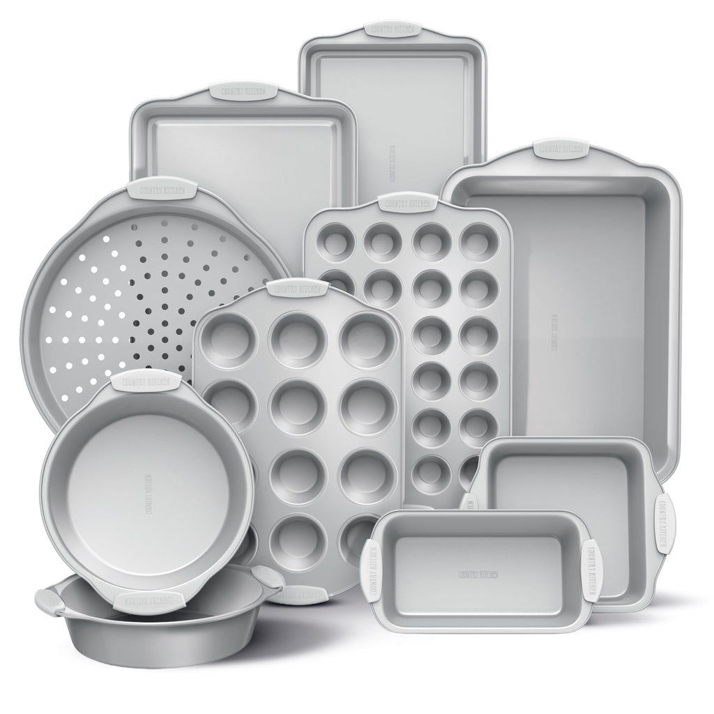 Country Kitchen Nonstick Stackable Bakeware Set - Durable, Easy Release Baking Set- 22 Pc. Includes Silicone Muffin Cups