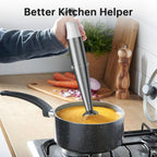 Turelar Immersion Blender Handheld Corded Hand Blenders Set 1100W, Trigger Variable Speed 5 in 1 Stick Emulsifier with Chopper, Whisk and Frother for Soup, Baby Food and Smoothies, Navy Blue